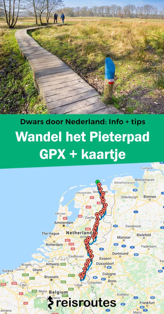 Pinterest Wandelen langs het Pieterpad? Te voet door Nederland met deze route + GPX kaartje