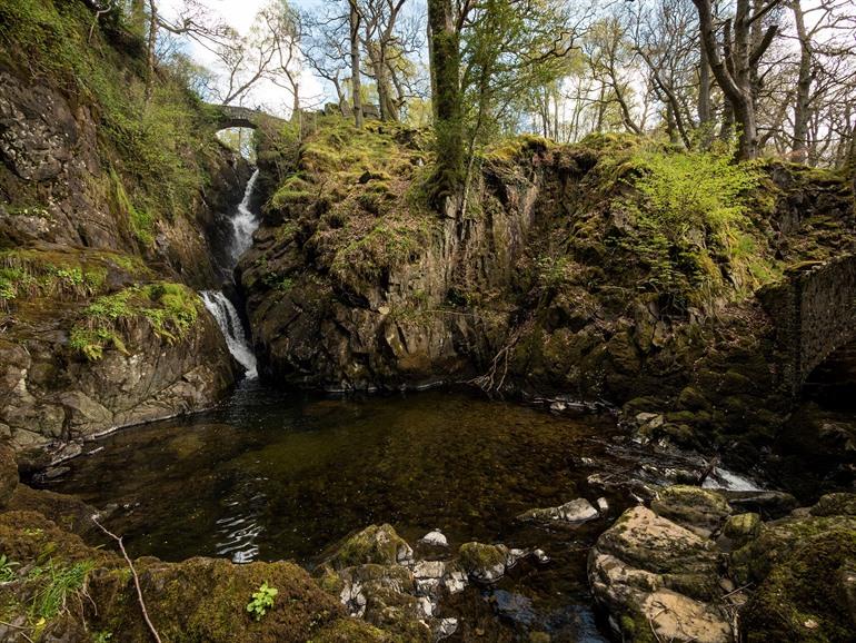 Aira Force waterval bij Ullswater, Lake District