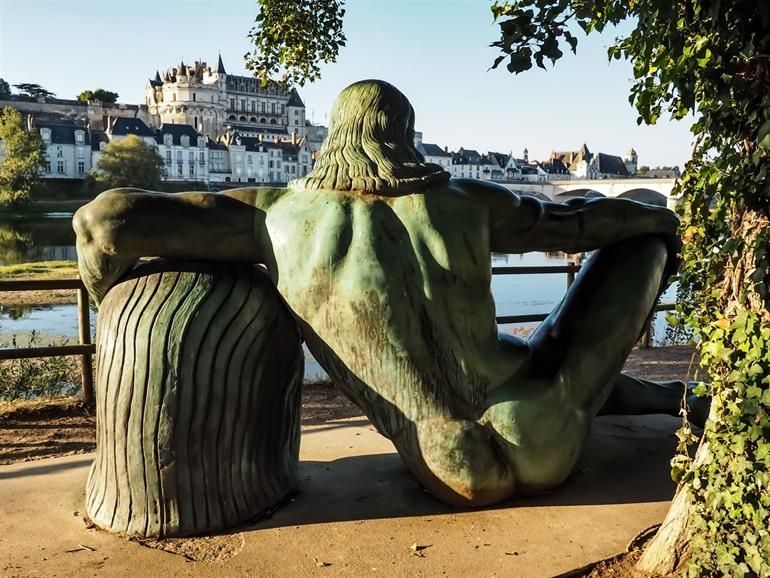 Amboise beeld van Da Vinci