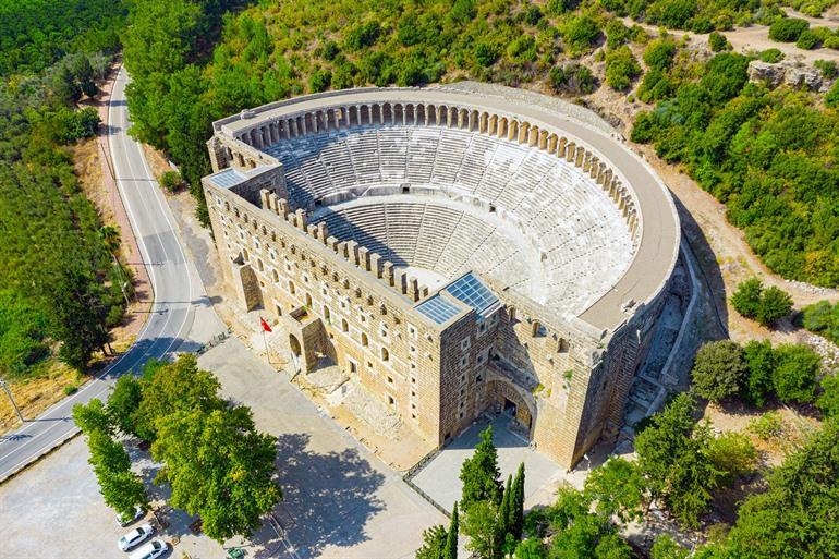 Amfitheater van Aspendos bezoeken, Turkse Riviera