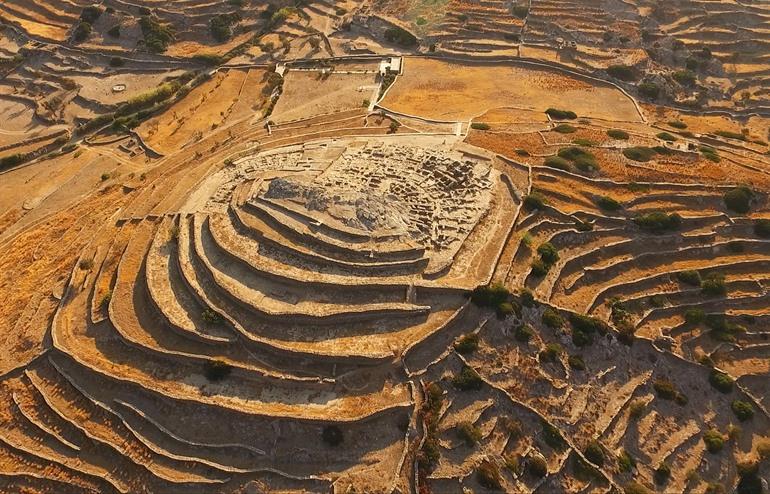 Archeologische site Skarkos, Griekse eiland Ios