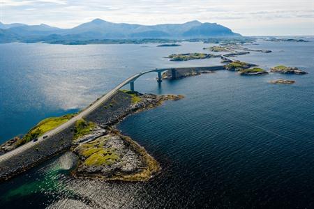 Atlanterhavsvegen, of de Atlantische Weg in Noorwegen
