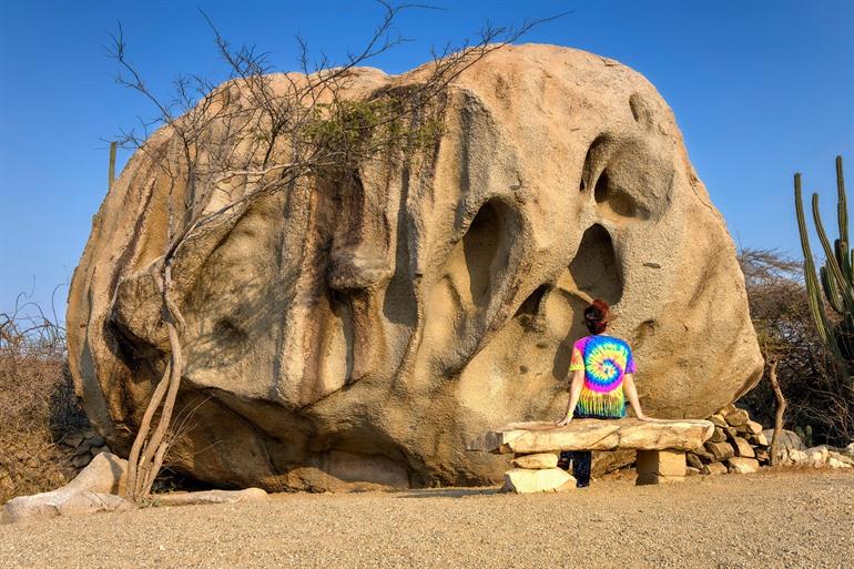 Ayo-rotsformatie bezoeken, Aruba