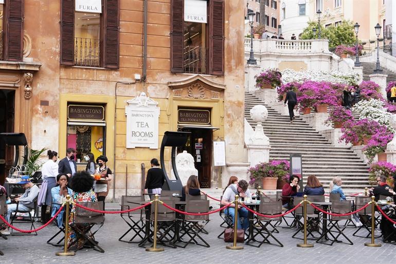 Babington’s Tea Rooms aan de Spaanse Trappen, Rome