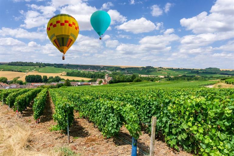 Ballonvaart boven de Champagnestreek