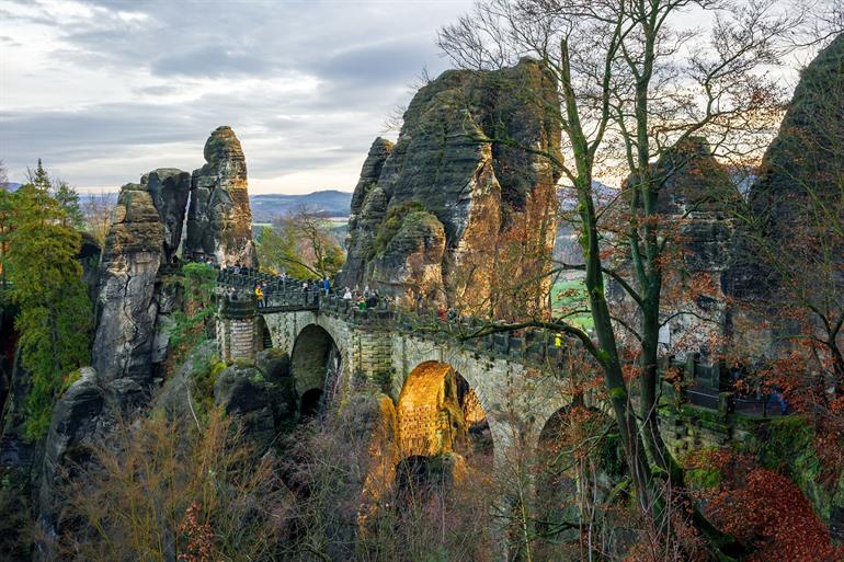 Bastei rots in Saksisch-Zwitserland