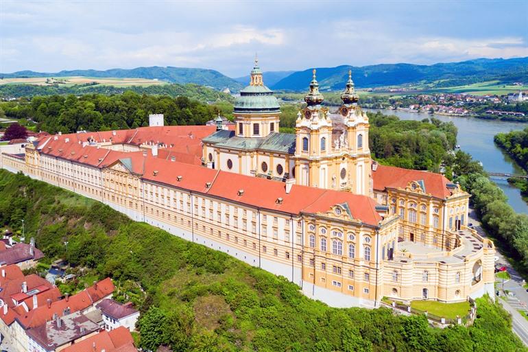 Beroemde abdij van Melk, Oostenrijk