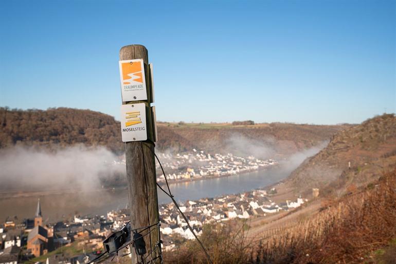 Bewegwijzering langs de Moselsteig