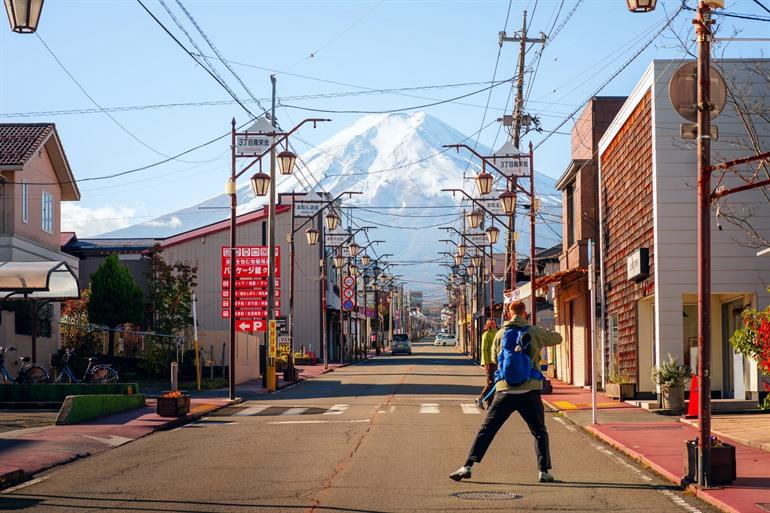 Bewonder de iconische vulkaan vanuit Fujiyoshida
