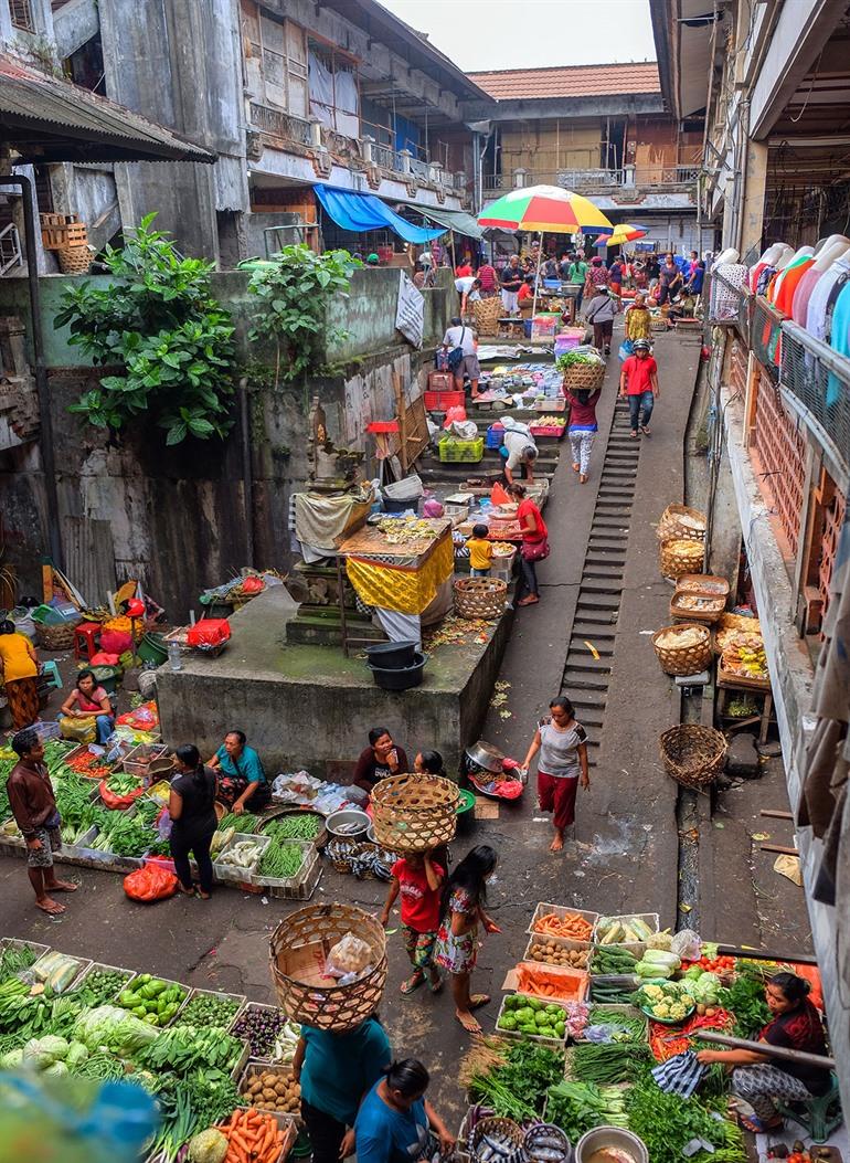 Bezoek de lokale markt in Denpasar