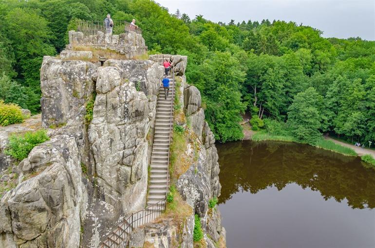 Bijzondere rotsformaties Externsteine, Teutoburger Wald
