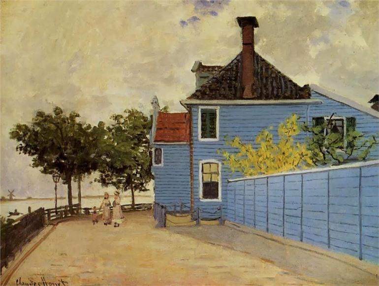 Blauwe Huis in Zaandam - Monet