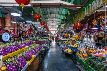 Bloemenmarkt van Pak Khlong Talat, Bangkok