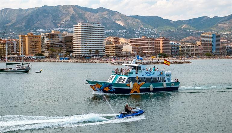 Boek hier je boottocht dolfijen spotten aan de kust van Fuengirola