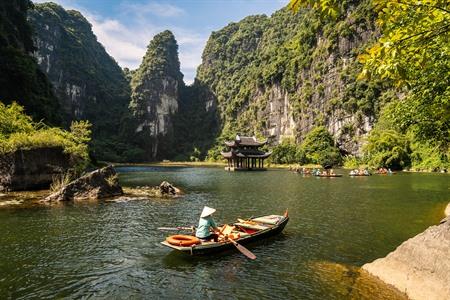 Boottocht op de Trang An (Ninh Binh)