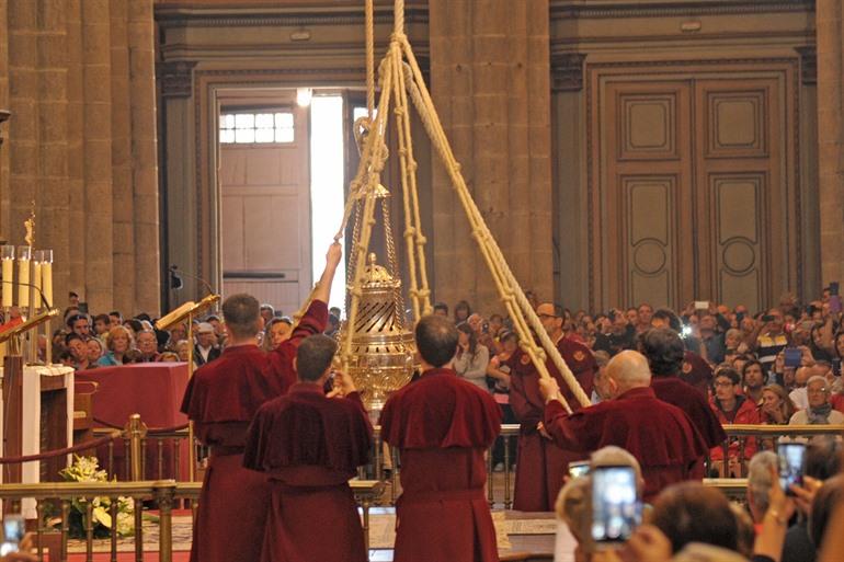 Botafumeiro wierookvat in Santiago de Compostela, Spanje 
