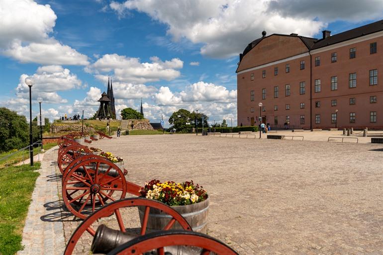 Boven aan het Uppsala Slott