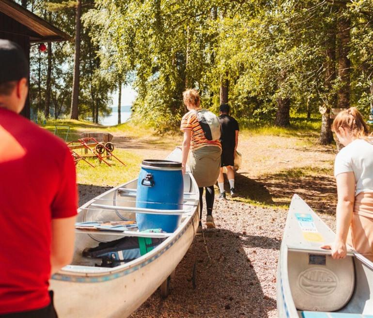 Canoe Trip Zweden basecamp