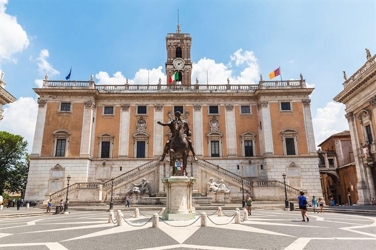Capitolijnse Musea bezoeken op het Piazza del Campidoglio, Rome