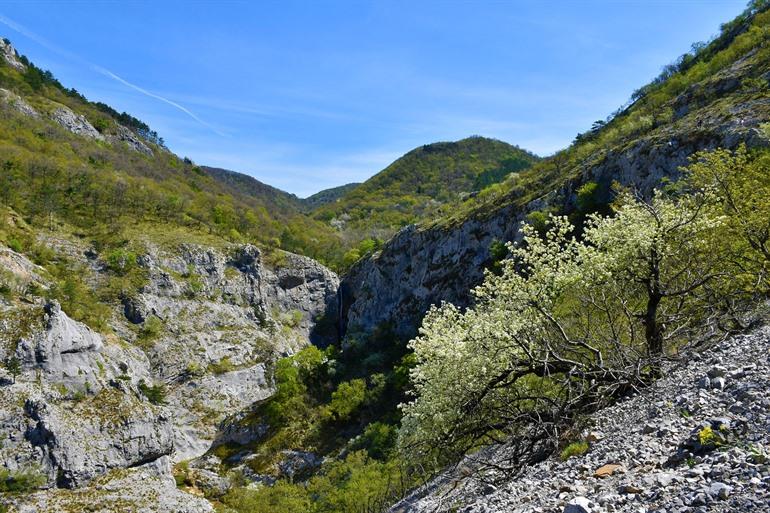 Cascata di Val Rosandra, vallei Val Rosandra