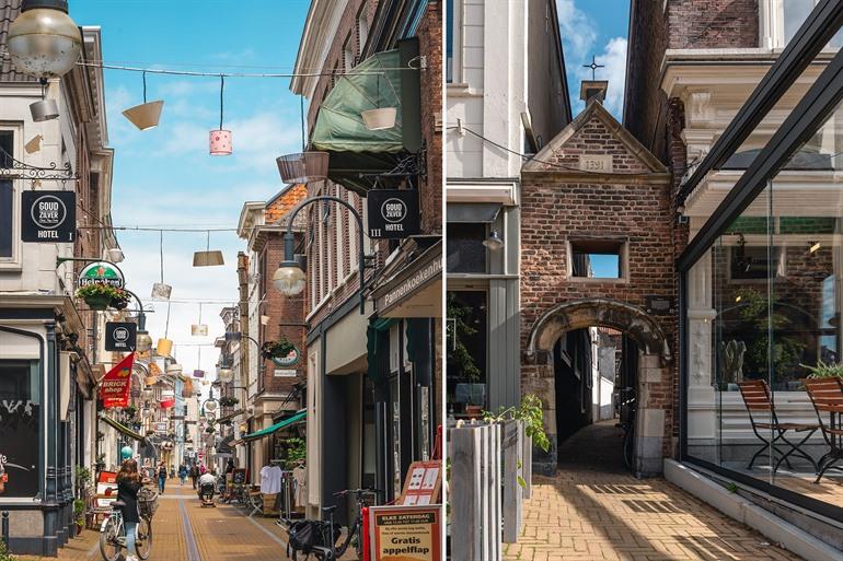 Centrum van Gorinchem en het Hugo de Groot poortje, Zuid-Holland