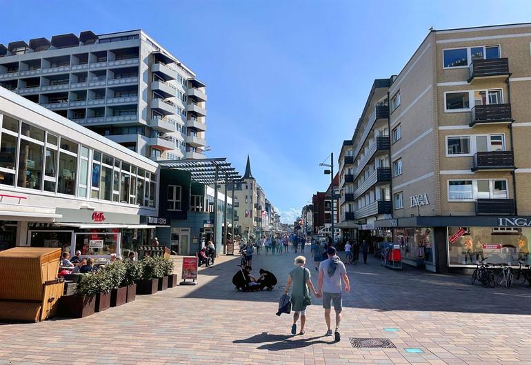 Centrum van Westerland, hoofdstad van Sylt