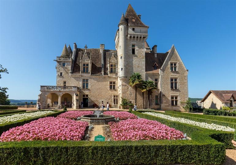 Chateau des Milandes in de Dordogne, Frankrijk 