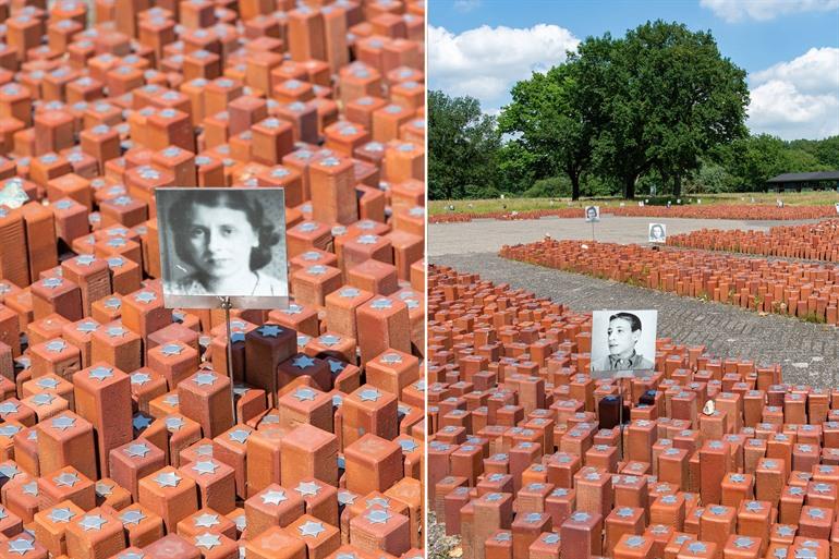 Close-ups van gevangenen van Kamp Westerbork, Drenthe