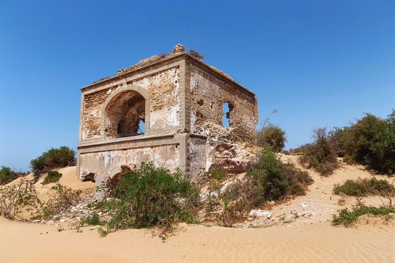Dar Sultan, zandkasteel van Jimi Hendrix, Essaouira, Marokko