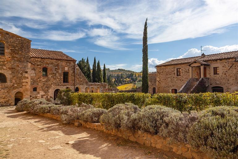 De abdij van Sant’Antimo, in de buurt van Montalcino