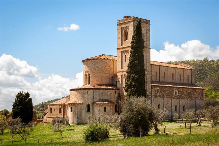 De abdij van Sant’Antimo, in de buurt van Montalcino