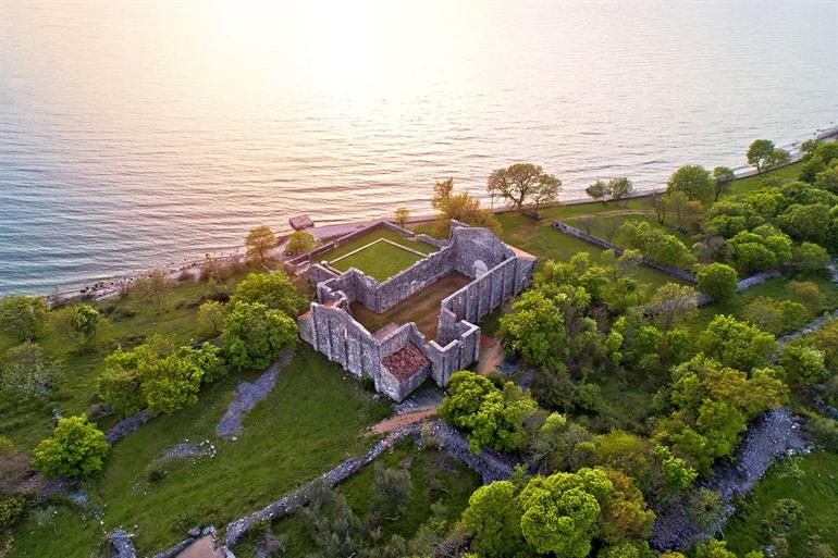 De archeologische vindplaats Fulfinum Mirine, het eiland Krk, Kroatië