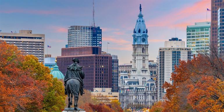 De belangrijke, historische stad Philadelphia