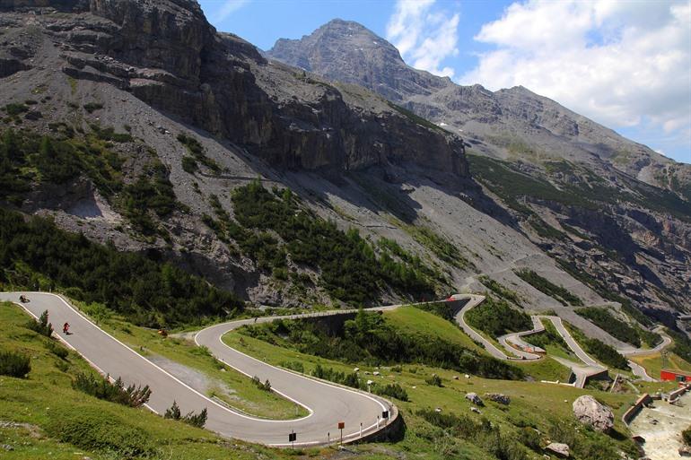 De beroemde Stelviopas (Passo dello Stelvio)
