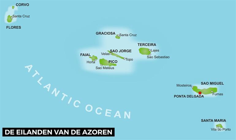 De eilanden van de Azoren