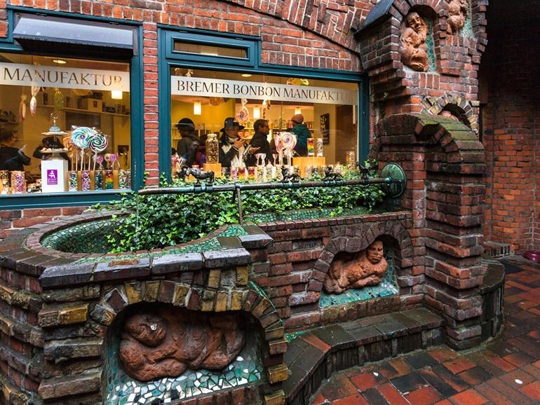 De fontein van de 7 luie broers in Bremen