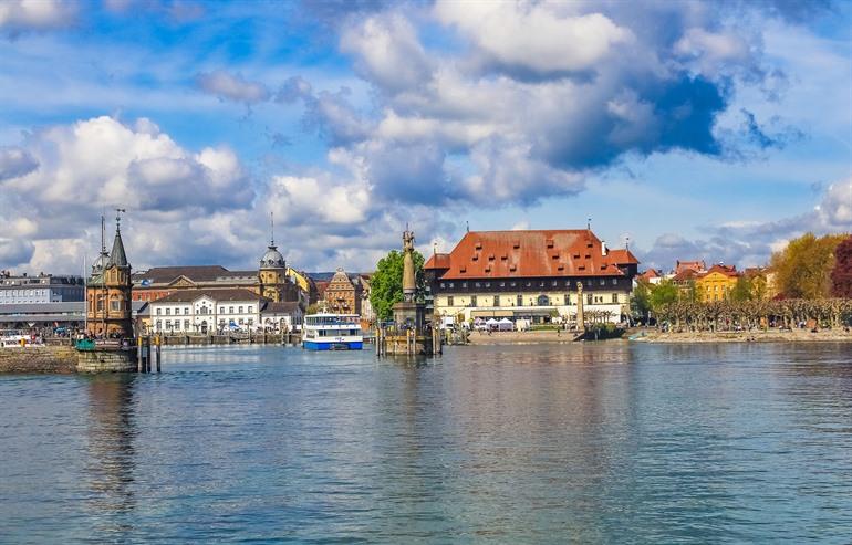 De haven van Konstanz, aan de Bodensee