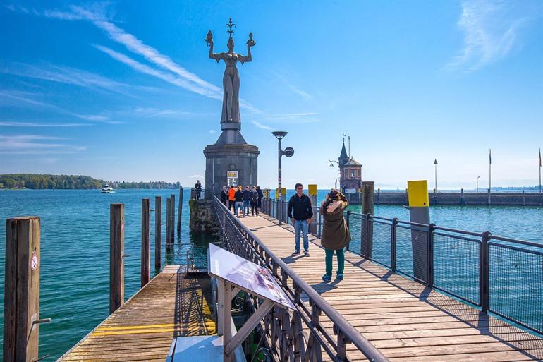 De haven van Konstanz, aan de Bodensee