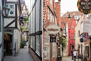 De historische wijk Schnoor in Bremen