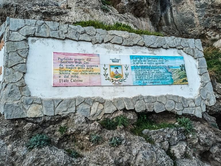 De hoge route van Sentiero degli Dei