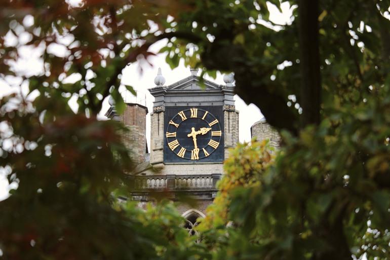 De klok van de Grote Kerk in Dordrecht