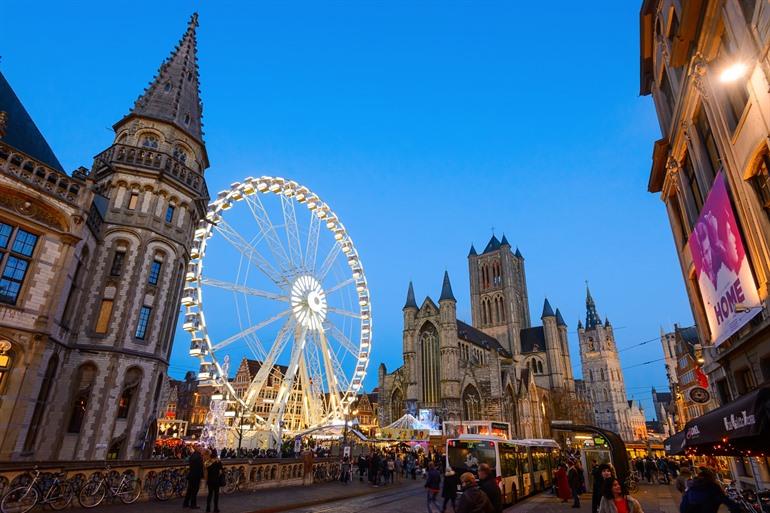 De korenmarkt tijdens de Gentse Winterfeesten