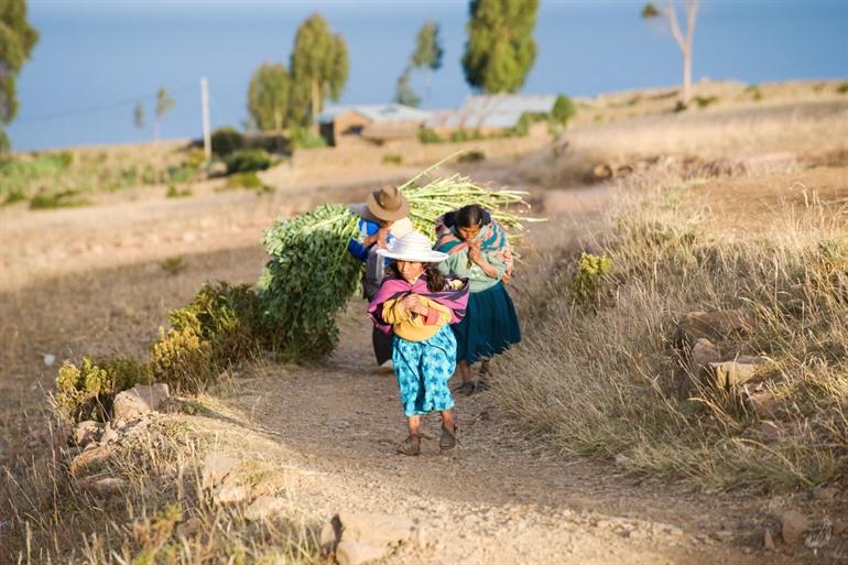 De lokale bevolking op Isla Amantaní