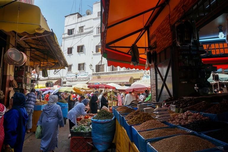 De markt van Casablanca in de oude medina