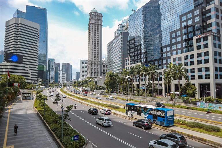 De metropool Jakarta, Indonesië