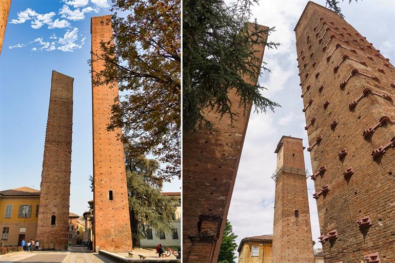De middeleeuwse torens van Pavia, Lombardije