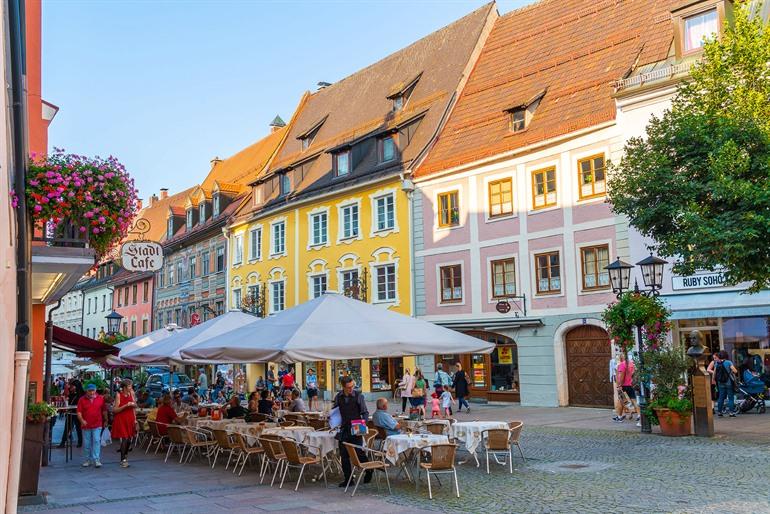 De oude binnenstad van Füssen (Altstadt), Beieren