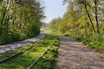 De oude spoorlijn aan de Wilhelminaberg