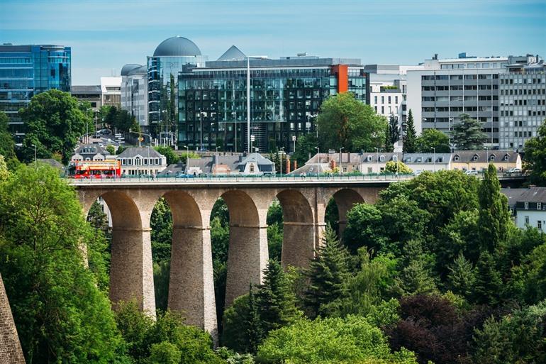 De Passerelle brug in Luxemburg-Stad