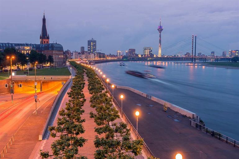 De Rheinuferpromenade in Düsseldorf